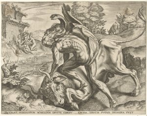 Hercule lutte avec Achélous (Travaux d