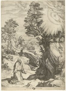 Paysage avec la vision de Saint François d