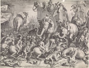 Bataille de Zama entre Scipion et Hannibal