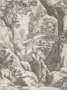 Saint Jérôme pénitent dans le désert - Cornelis Cort