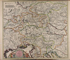 Ducatus Stiriae et Carintiae Carniolae Cilleiae que comitatus nova tabula que et pars est meridionalior circuli Austriaci - Cornelis Danckerts