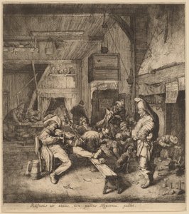 Joueur de violon assis dans une taverne - Cornelis Dusart