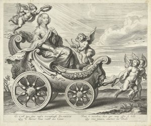 Clara Isabella de Ligne-Arenberg (?) dans un char de triomphe