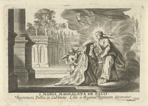 Marie donne un lys à Sainte Marie-Madeleine de Pazzi