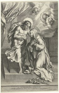 Christ et Sainte Catherine de Sienne - Cornelis Galle (II)