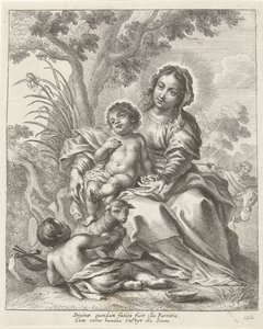 Sainte Famille avec Jean-Baptiste enfant - Cornelis Galle (II)