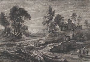 Paysage avec puits - Cornelis Galle I