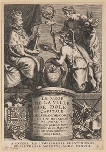 Page de titre pour Jean Boyvin, Le Siège de la Ville de Dole - Cornelis Galle I after Erasmus Quellinus II after Sir Peter Paul Rubens