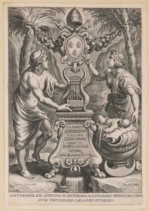 Page de titre pour "Lyricorum Libri IV" de M.C. Sarbievski - Cornelis Galle I after Sir Peter Paul Rubens