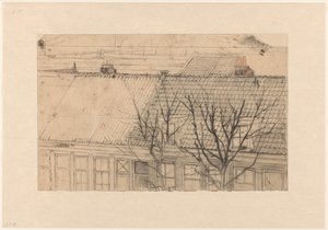 Vue sur les toits de la Vondelkade (Overtoom), vers la rue Constantijn Huygens, avec vue sur le Pesthuis