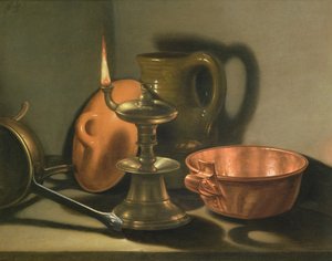 Nature morte avec une lampe à huile - Cornelis Jacobsz
