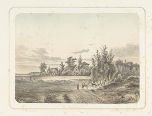 Paysage avec paysanne et vaches (série de six paysages)