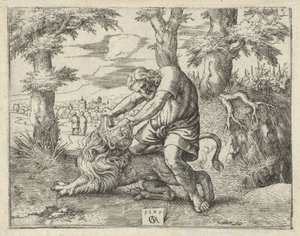 Samson tue le lion (Histoire de Samson)