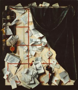 Planche avec lettres épinglées