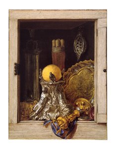 Argenterie dans une armoire ouverte - Cornelis Norbertus Gysbrechts