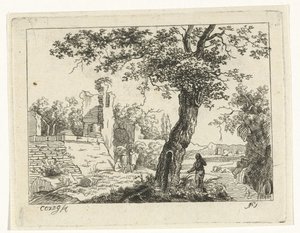 Paysage avec ruine