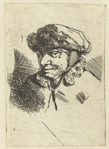 Vieille femme avec un bonnet de fourrure