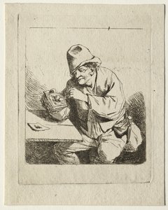 Paysans allumant sa pipe, milieu des années 1600
