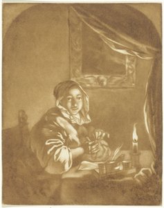Dame à la lumière de la bougie