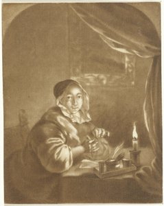 Dame à la lumière de la bougie