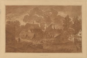 Village avec étang