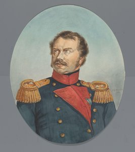 Portrait du Duc de Saxe-Weimar - Cornelis Sebille Roos (tekenaar) (signed by artist)