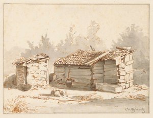 Deux enclos pour bétail - Cornelis Steffelaar