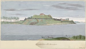 Fort Caliture à Ceylan, vu de la rivière