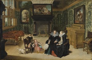 Intérieur, appelé le salon Rubens par Cornelis de Vos