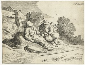 Paysans au bord de la route