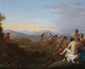 Satyres espionnant des nymphes - Cornelis van Poelenburch