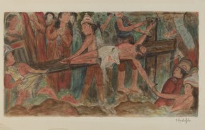 Stations de la Croix No. 11. Jésus est cloué sur la croix, 1941 - Cornelius Christoffels