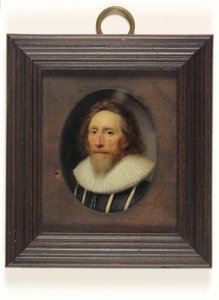 Un gentilhomme en pourpoint noir fendu - Cornelius I Johnson
