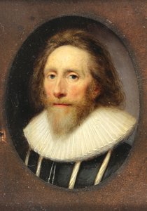 Un gentleman en pourpoint noir fendu, 1639 - Cornelius I Johnson