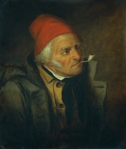 Homme au chapeau rouge et pipe