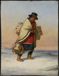 Le vendeur de paniers, vers 1850