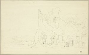 Paysage avec ruines gothiques