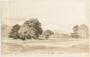 Wrottesley Park : dessin sépia, juil. 1820