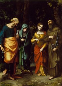 Saints Pierre, Marthe, Marie-Madeleine et Léonard, vers 1515