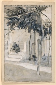 Sous sa propre vigne, illustration pour "Athènes moderne"
