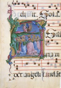 Enluminure de manuscrit avec l