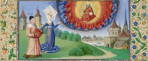 La Philosophie instruisant Boèce sur le rôle de Dieu, vers 1465 - Coëtivy Master
