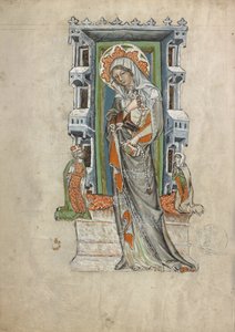 Sainte Hedwige de Silésie avec le duc Louis de Legnica et Brieg et la duchesse Agnès, 1353 - Court workshop of Duke Ludwig I
