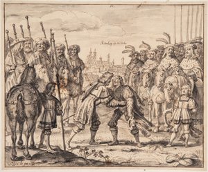 Christian Ier rencontre le Prince Maximilien à Rothenburg ob der Tauber en 1474