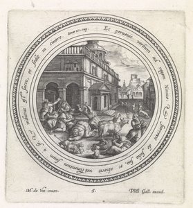Le roi de Ninive fait pénitence (Histoire de Jonas) - Crispijn van de Passe (I)