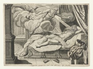 Jupiter et Sémélé - Crispijn van de Passe (II) (attributed to)