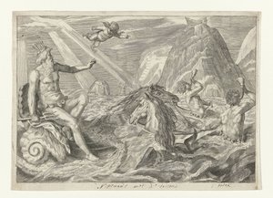 Neptune avec les tritons - Crispijn van de Passe (II) (attributed to)