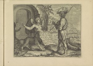 Conversation entre un sphinx et un berger - Crispijn van de Passe (II)