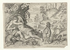 Polyphème surprend Acis et Galatée