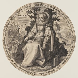 Melpomène, extrait des Muses - Crispijn van de Passe I